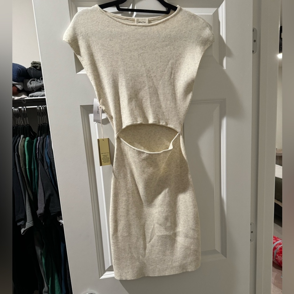 Wilfred brand cut out knit mini dress